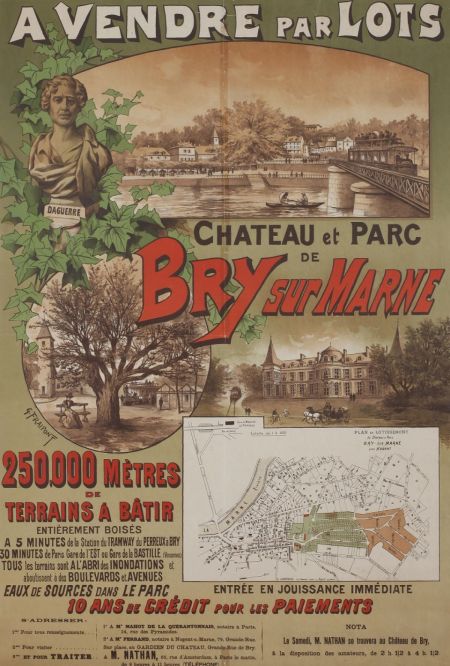 G. Fraipont Château et parc de Bry-sur-Marne à vendre par lots, 1897 Musée A. Mentienne 2011.0.49